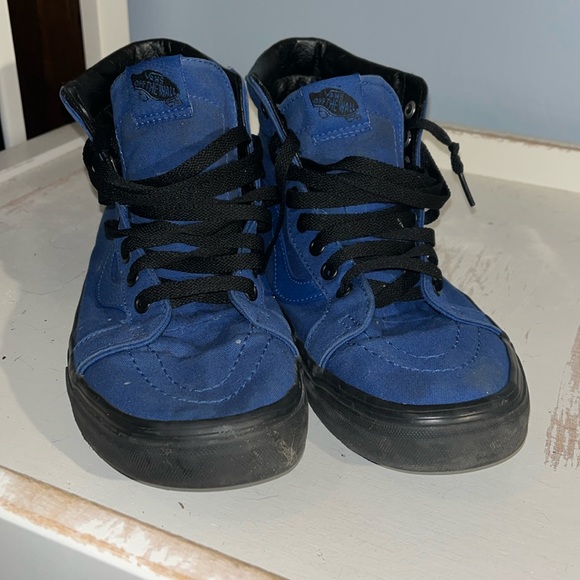 VANS SK8-Hi REISSUE CANVAS BLUE & BLACK/LGHTGM MEN’s 9.5 - Picture 7 of 7